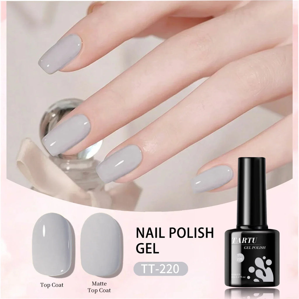TARTU 8ml Gel Nail Polish Rose Pink Red Gray Burgundy Nails Art Soak Off UV/LED Manicure Semi Permanent gel polish