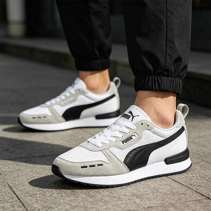 2026 New Puma organial  Men's And Women's Casual Shoes  Equipped with a SoftFoam+ insole R78 Retro Low-Top Sneakers 373117-02
