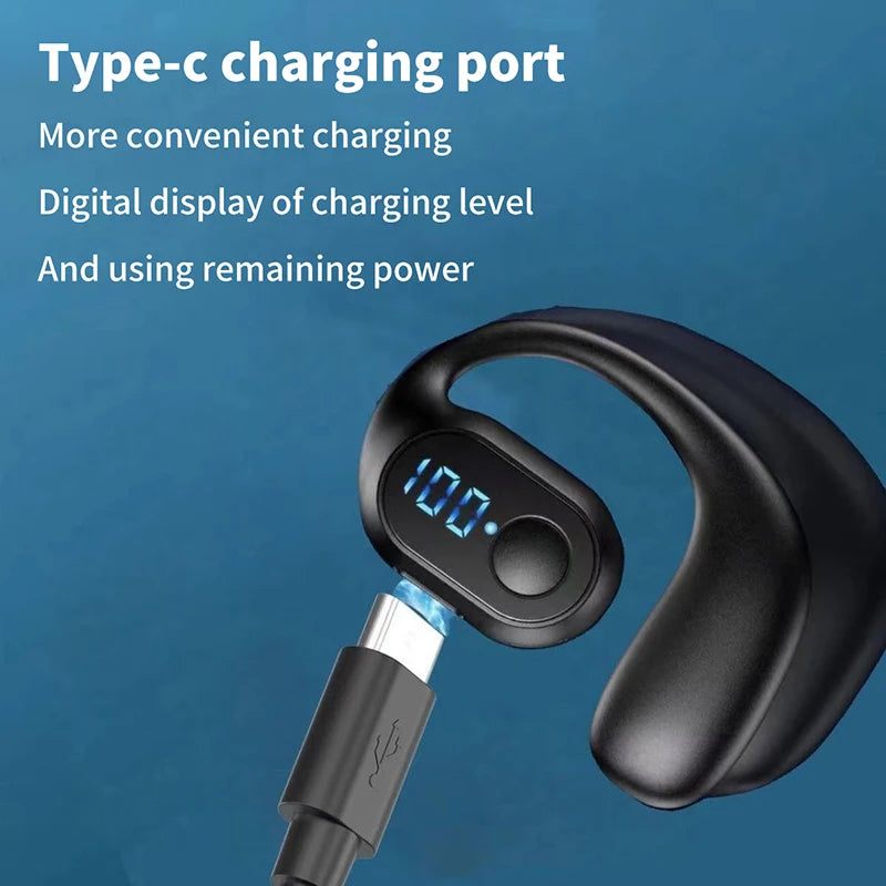 Wireless Bluetooth Headphones With Digital Display With Microphone Handsfree Noise Canceling Earphones For Driving Audifonos﻿