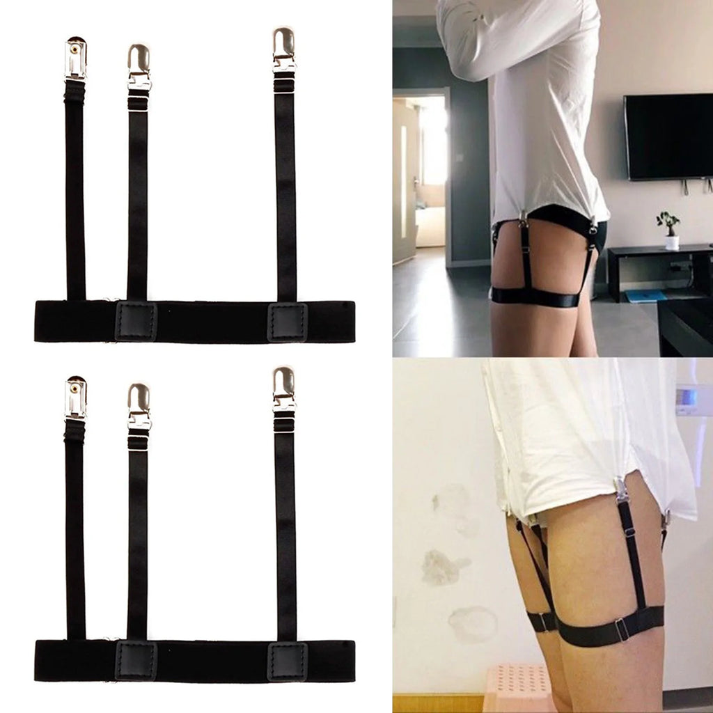 Shirt Stays Clips n Women Comfort Hidden Suspender Belt Shirt Lock Straps n Police and Military