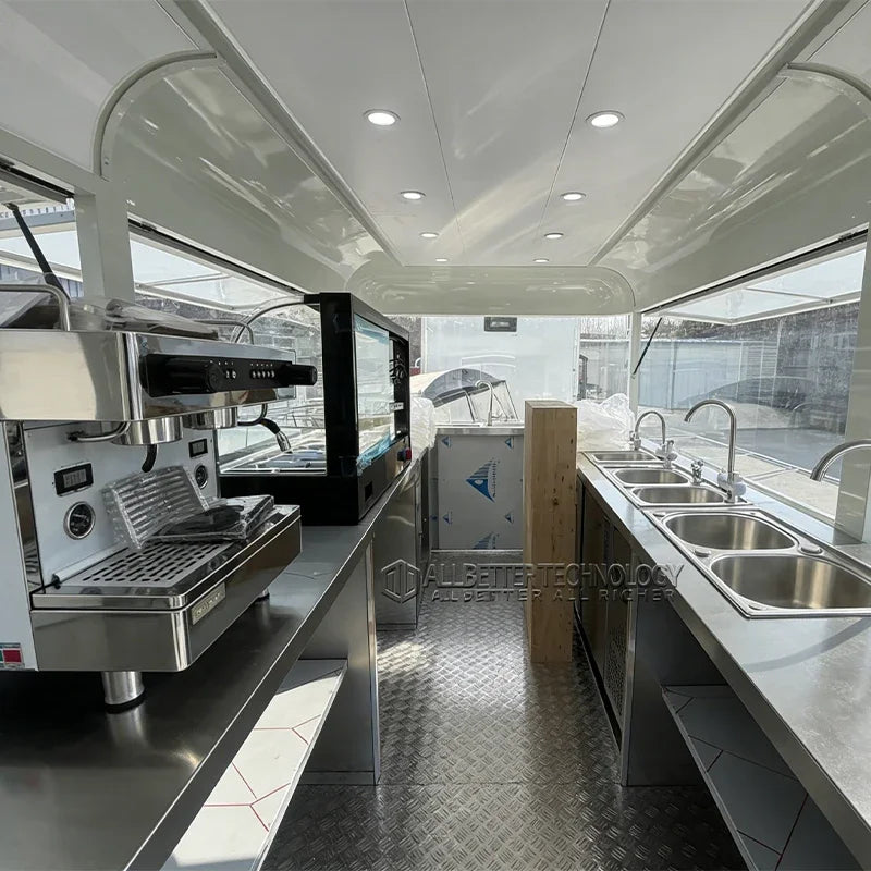 Allbetter 2026 New Luxury Multifunction Sales Vending Truck Mobile Food Truck Street Fast Food Food Trailer European Standard
