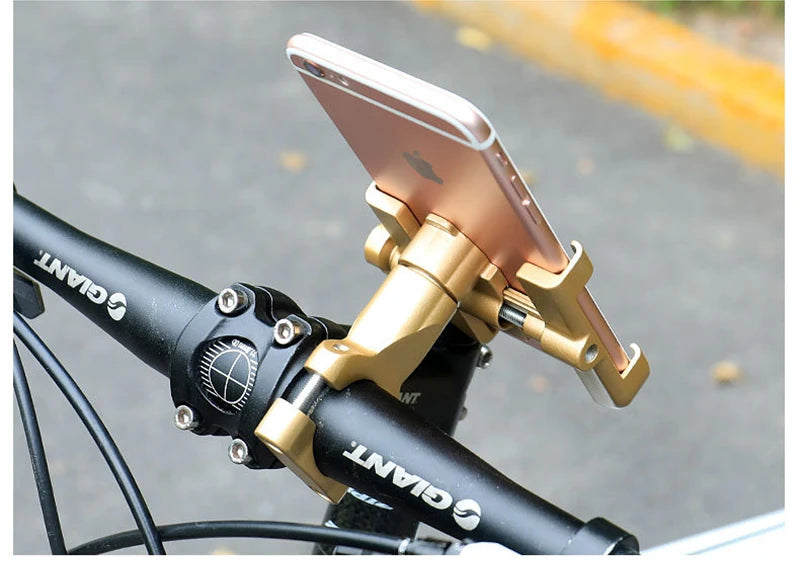 Motorcycle Mobile Phone Holder for iPhone Xiaomi Universal Rearview Mirror Handlebar Holder Bicycle Cycling Aluminum Alloy Stand