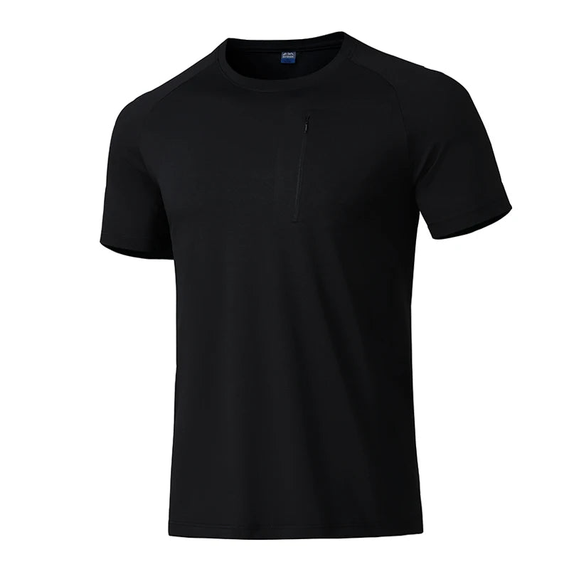 EUMERGX Hiking Short Sleeve T-Shirt For Men Outdoor Quick Dry Functional Cool T-Shirt Camping Climbing Trekking Short Sleeve Tee