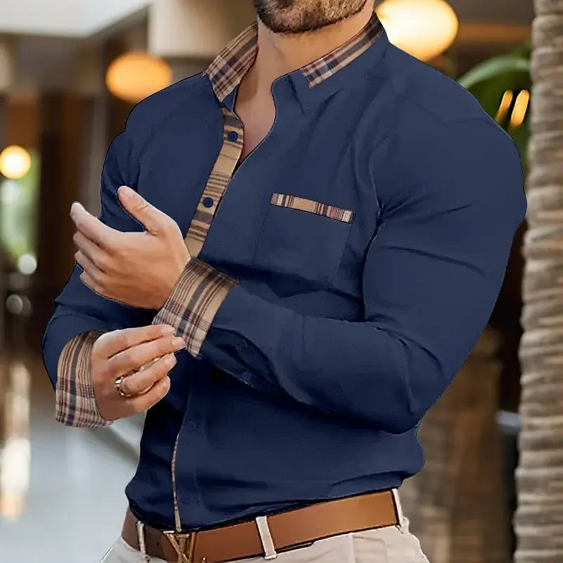 Fashion Men's Shirt Button Down Casual Shirt Pink Long Sleeve Colorful Folded Daily Resort Clothing Stylish Casual Comfortable
