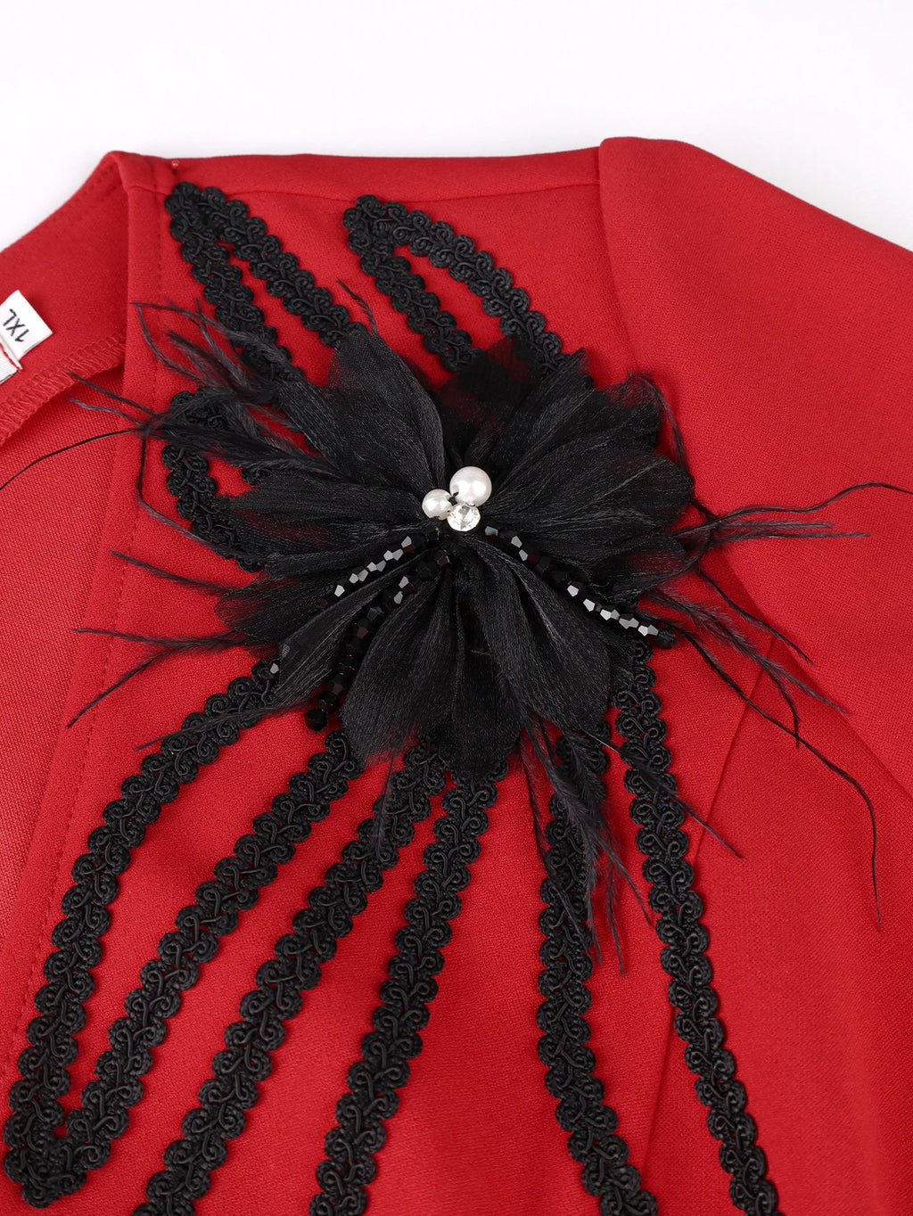 African Elegant Women Two Piece Set V Neck Short Sleeves Tops Appliques Belt Colorblock High Waist Mermaid Skirt Party Outfit