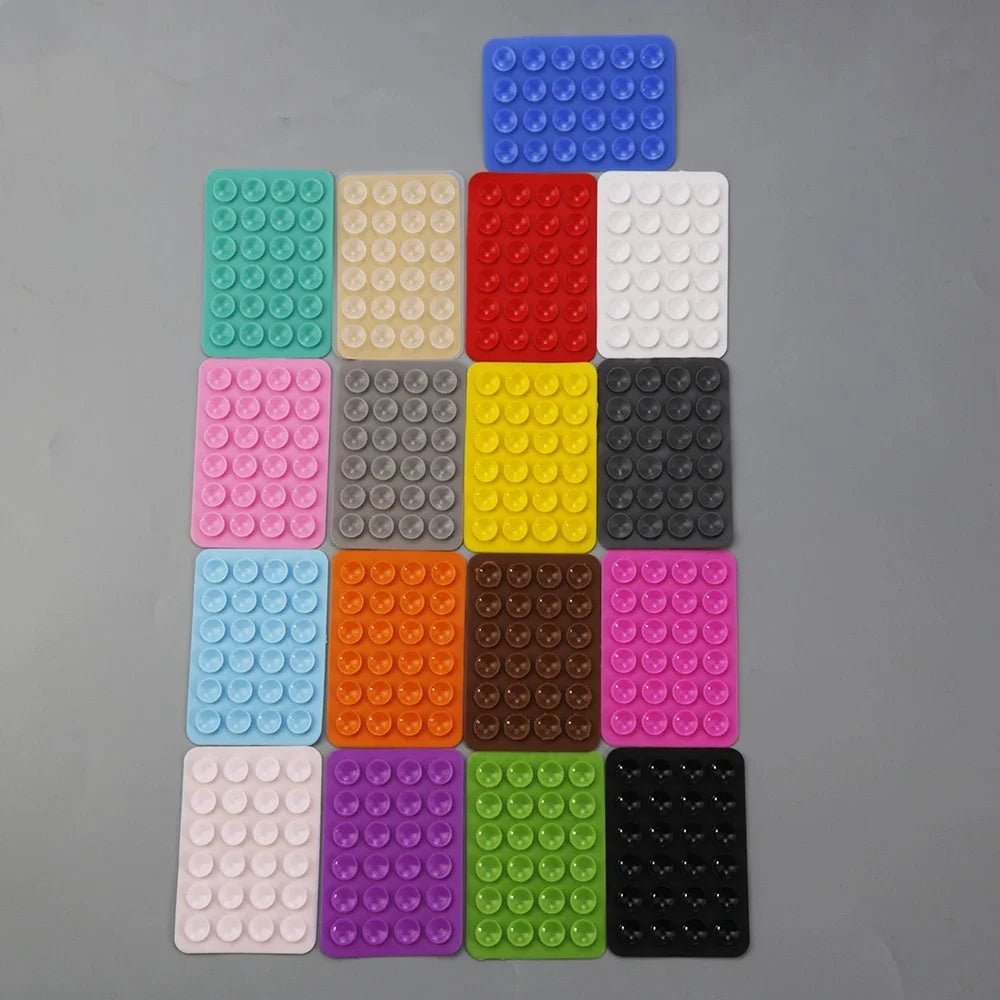 2pcs Double Sided Silicone Suction Cup Mobile Phone Suction Cup With Adhesive Pad Silicone Pad Rubber Suction Cup ﻿