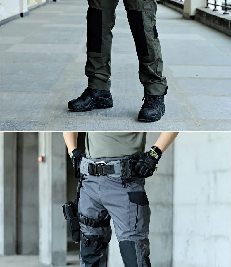Military Tactical Cargo Pants Men Army Training Trousers Casual Multi Pockets Wear-Resistant Waterproof Pant Male Hiking Pants