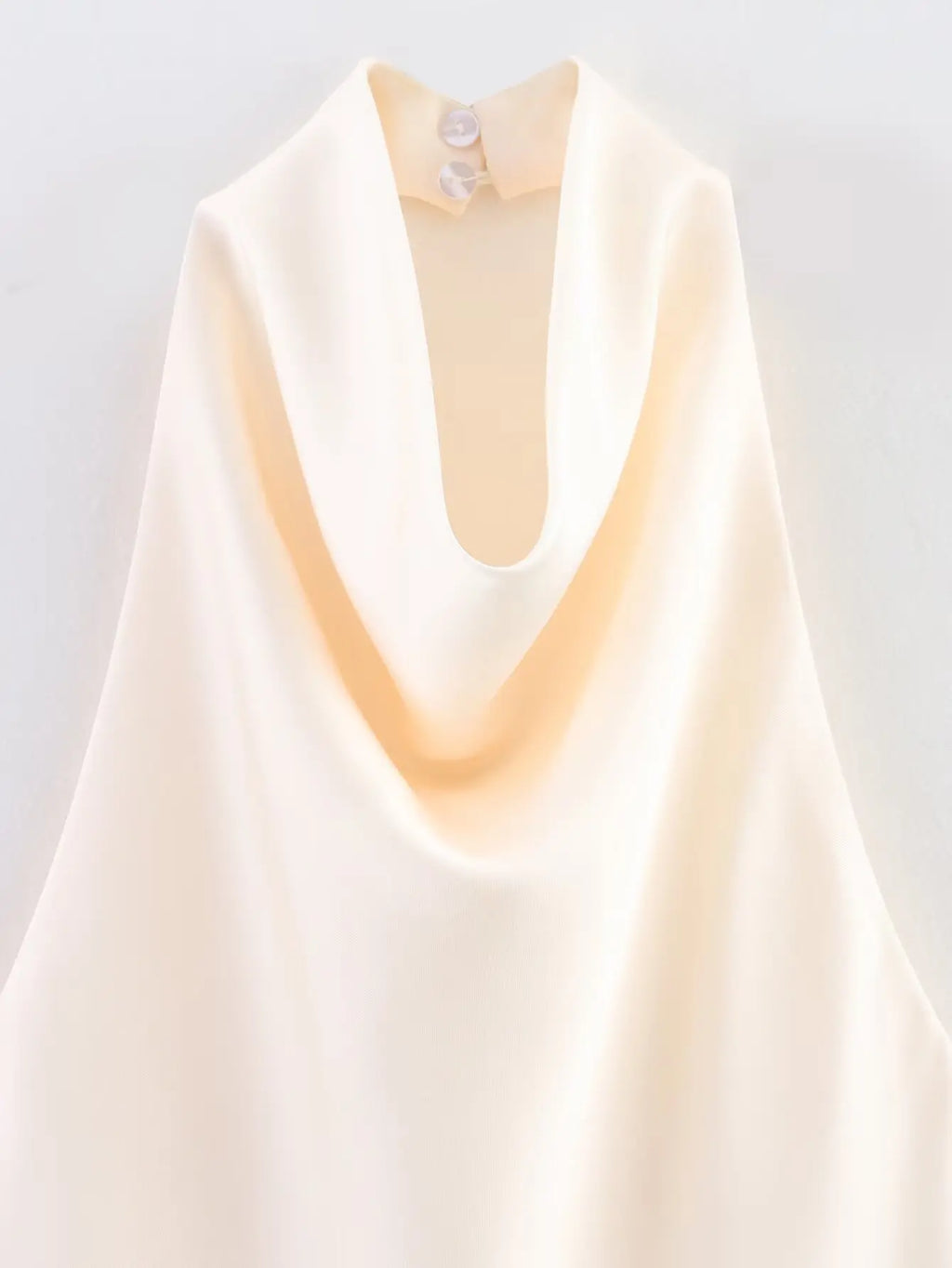 Zevity 2025 Women Chic Solid Color Sleeveless Soft Touch Halter Camis Tank Lady Backless Summer Beach Shirt Blouse Tops LS9365