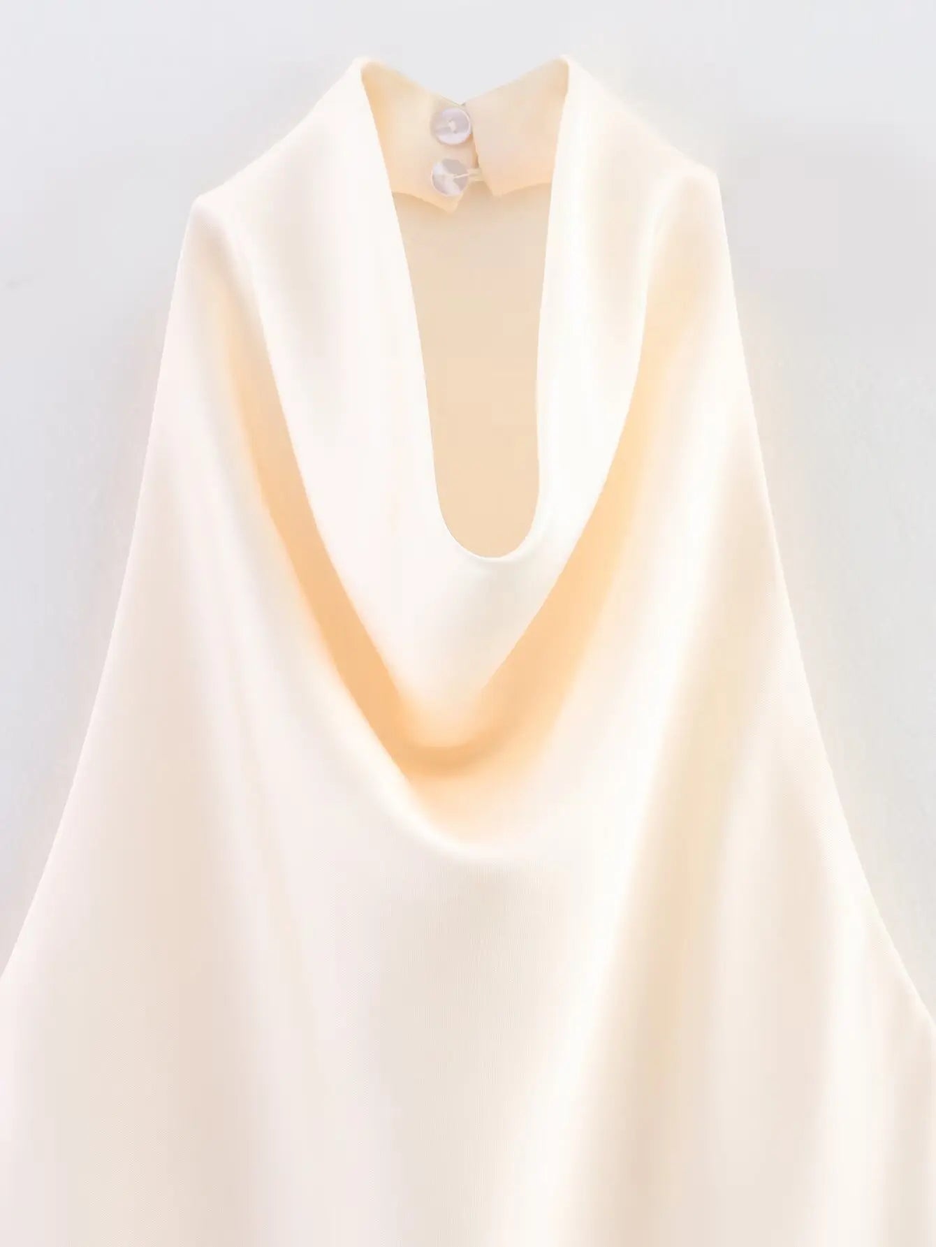Zevity 2025 Women Chic Solid Color Sleeveless Soft Touch Halter Camis Tank Lady Backless Summer Beach Shirt Blouse Tops LS9365