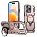 Luxury For Magsafe Wireless Charging Magnetic Armor Case For iPhone 17 Air 16E 16 15 14 13 12 11 Pro Max Plus Ring Stand Cover