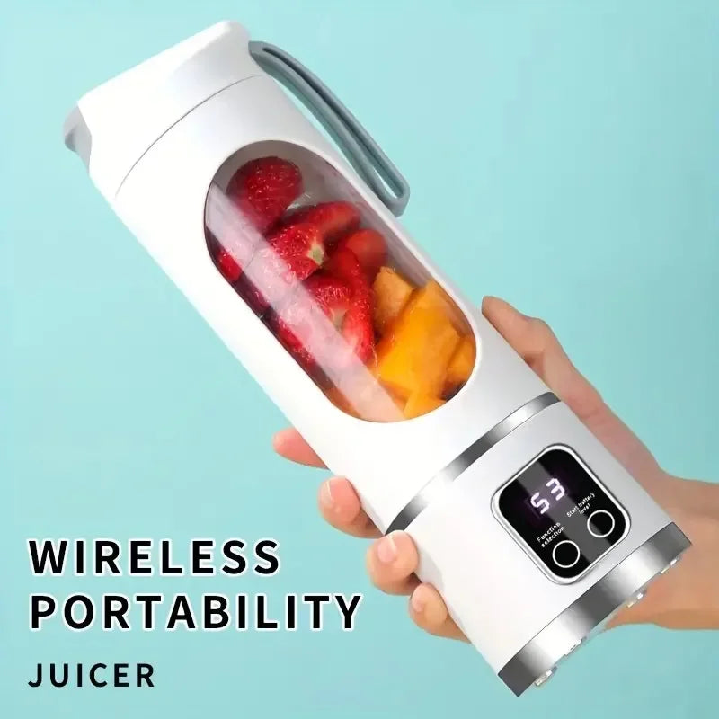 Portable Handheld Juicer Blender, USB Rechargeable Juice Maker for Smoothies Milkshakes Fresh Fruit Juices