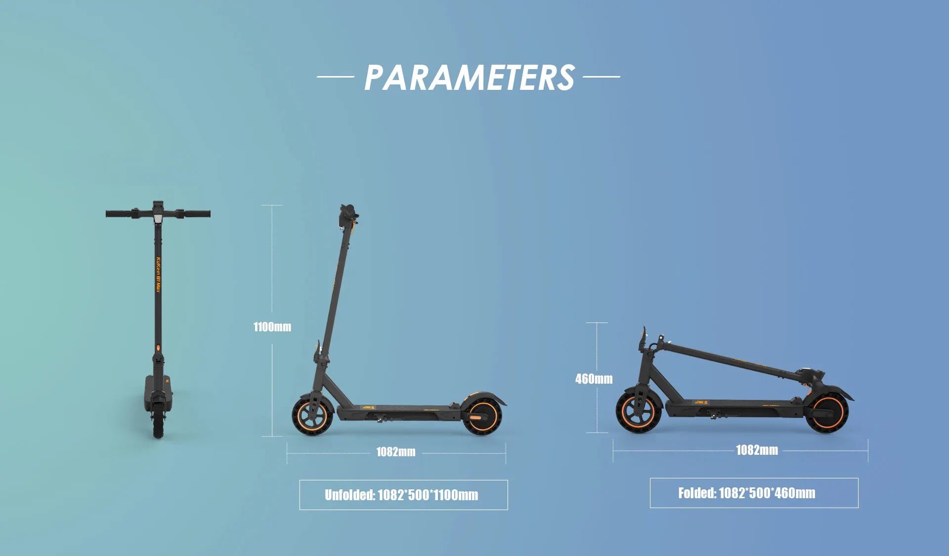 KuKirin S1 Max Adult Electric Scooter 350W Motor All-Terrain Escooter 36V10.4AH Battery 8 Inch Tire Foldable E-Scoote