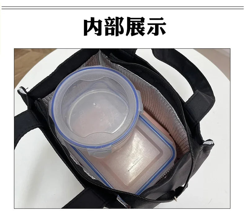 Large Capacity Insulated Lunch Bag – Aluminum Foil Thermal Tote