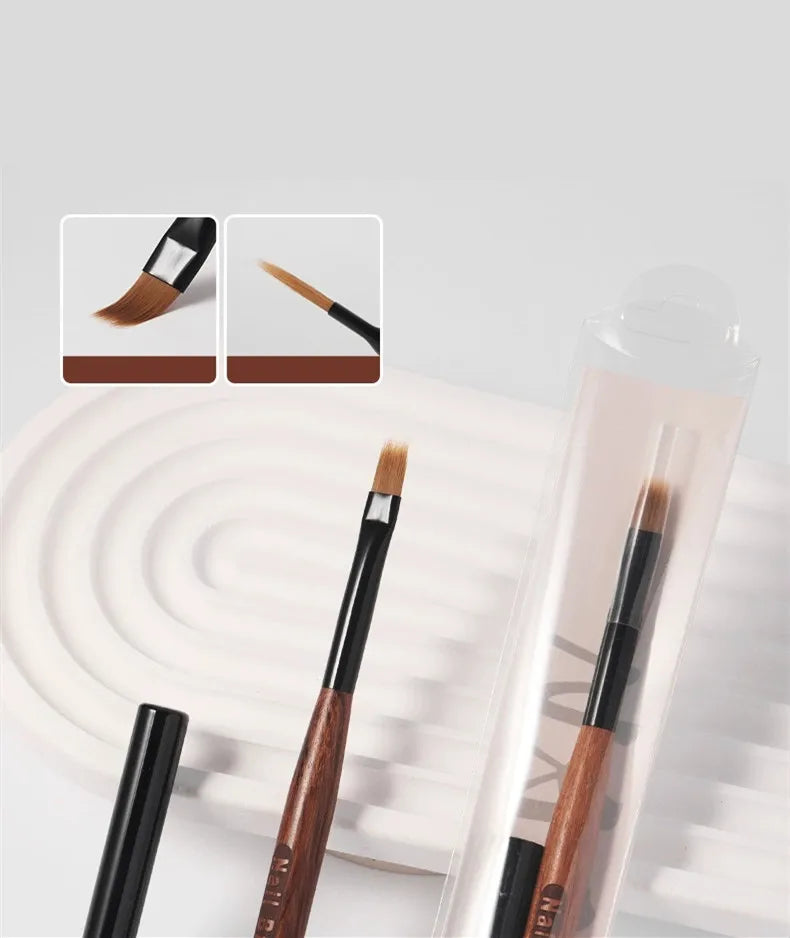 Gradient Nail Art Brush Acrylic Nail Ombre Pen DIY UV Gel Brushes Painting Drawing Flowers Nails Brush Manicure Tools for Salon
