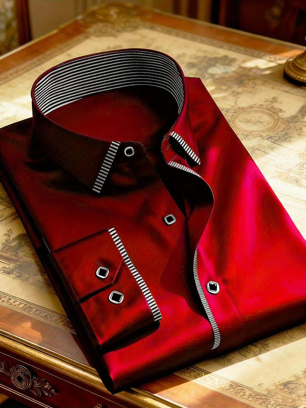 2025 New Men Patchwork Shirt Fashion Dress Tuxedo Long Sleeve Smart Casual Four Season Man Micro Elastic Shirts