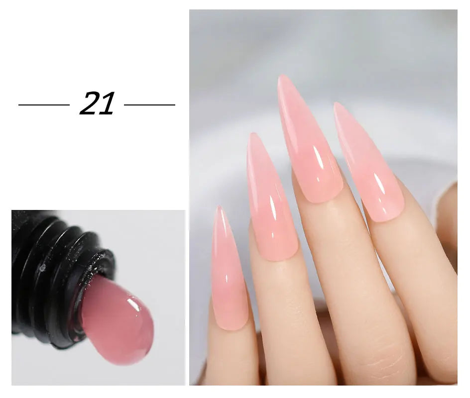 Arte Clavo 2pcs/Set 15ml Jelly Nail Extension Gel Pink White Clear Quick Building UV LED Gel Nails Finger Extensions Nail Art