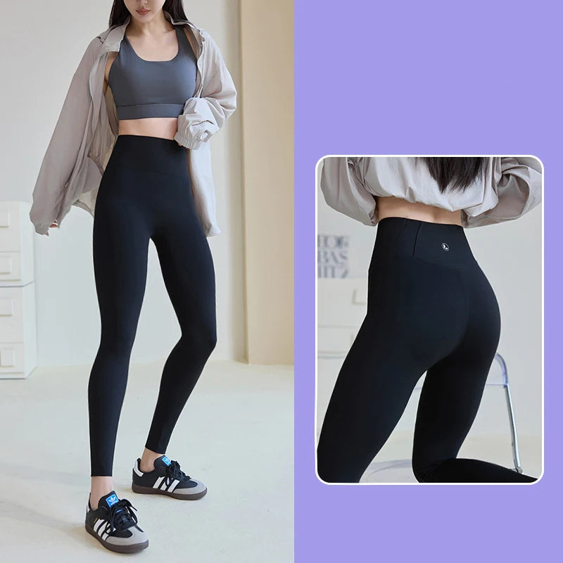 BIVIGAOS Spring Summer New Plum Red 3D Naked Feeling Sharkskin Leggings Women Slim Sexy Sport Yoga Push Up Fitness Leggings