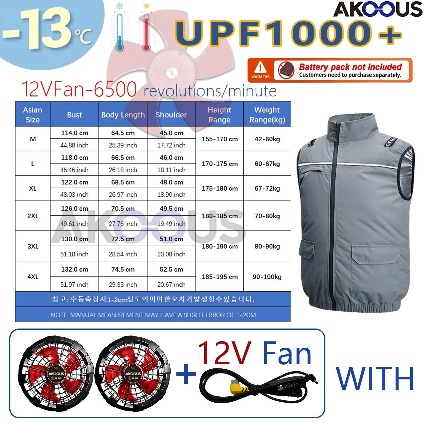 Hooded Cooling Vest Summer USB Charging 5V 12V Cooling Fan Air Conditioner Clothes Sleeveless Breathable Outdoor Sports Travel W