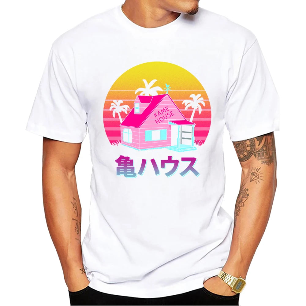 TEEHUB Kame House Print T-Shirt Fashion Cool O-neck Hattori Hanzo Men's T Shirt Short Sleeve Casual Men Clothing
