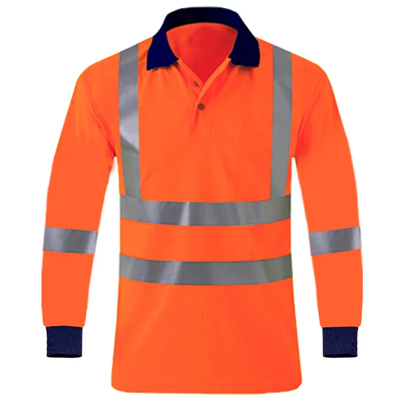 Safety Reflective T shirts High quality Working T-shirt with Reflection Tapes Road Construction Security Tops