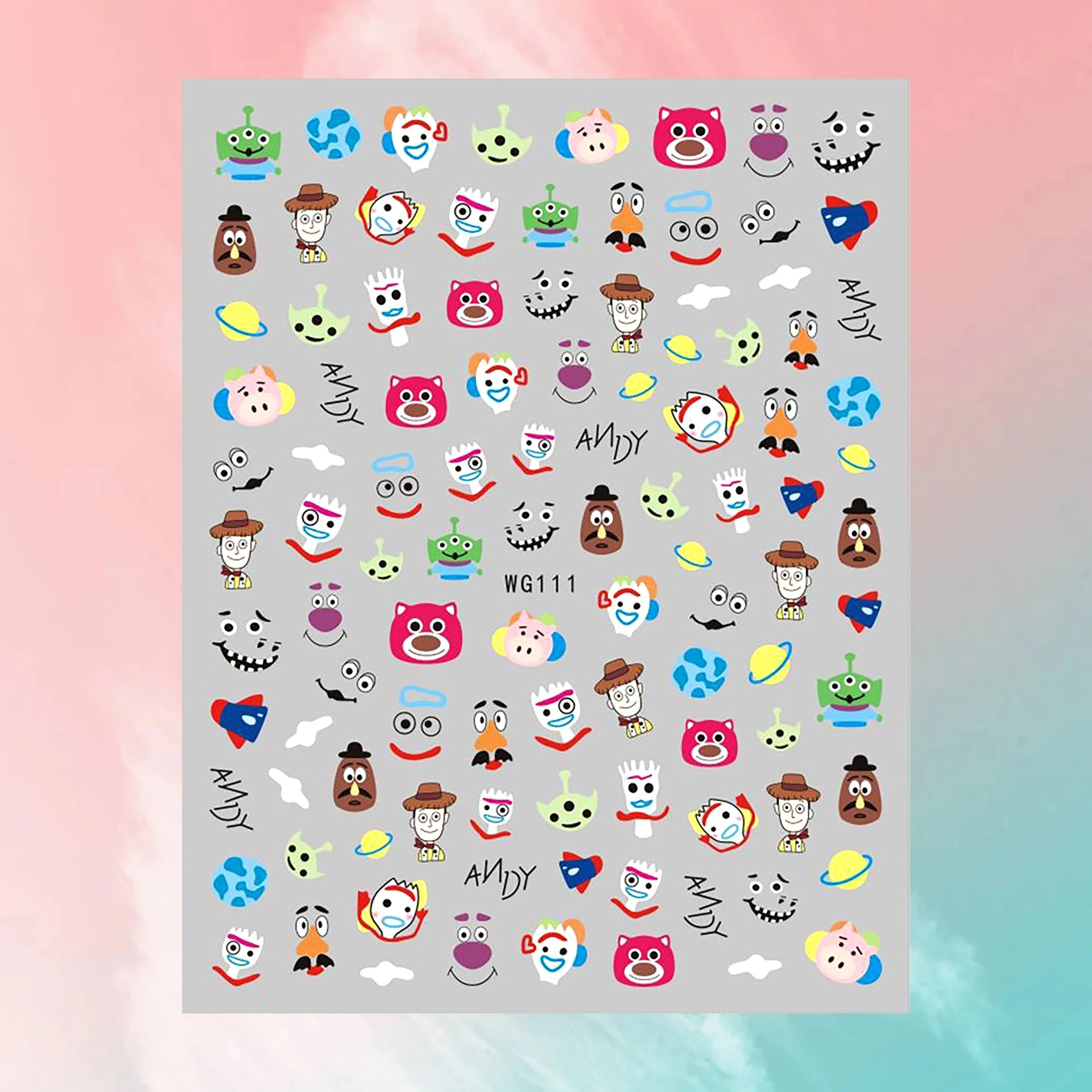 Disney Cartoon Adhesive Nail Stickers Nail Decorative Decals Nail Sliders Stitch Mickey 3D Stickers Press on Nails