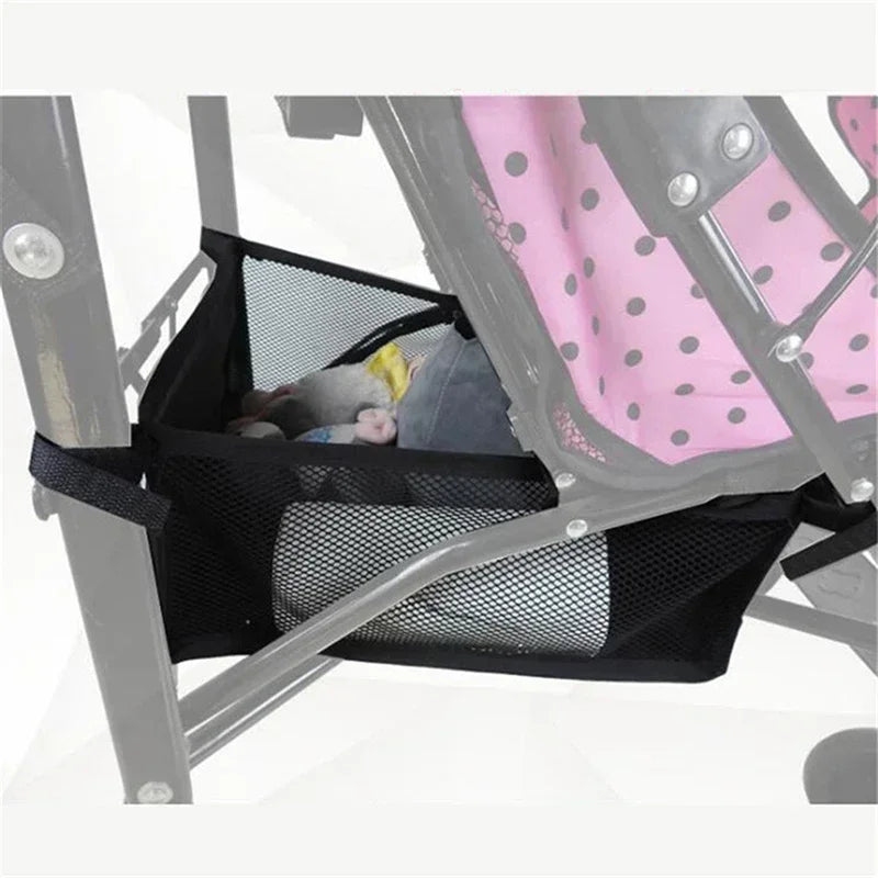 Universal Stroller Bottom Storage Basket Bag – 35x38cm Portable Baby Organizer