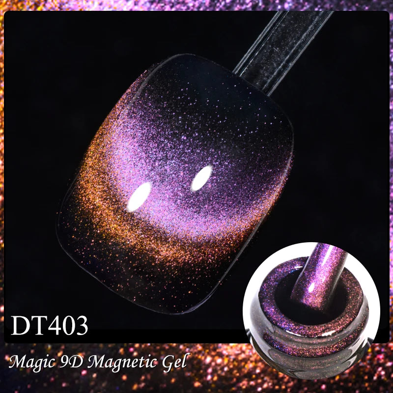 7ml Aurora Cat Magnetic Gel Nail Polish Blue Nails Sparkling Glitter Semi-Permanent Nail Art Soak Off UV Gel Varnish Manicure