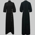 Modigirl Wedding Prom Evening Gown Party Slit Maxi Dresses for Woman 2025 New Lace Up Gold Button Womens Black Autumn Long Dress