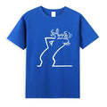 Casual Men's Short Sleeve Round Neck Fashion Cotton Graphic Printed T - Shirts Tops