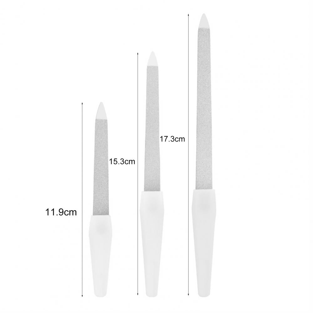 Durable Manicure File Lightweight Dual Use Stainless Steel Beauty Nail File Nail Care Tool Cuticle Pusher Nails Art Tools