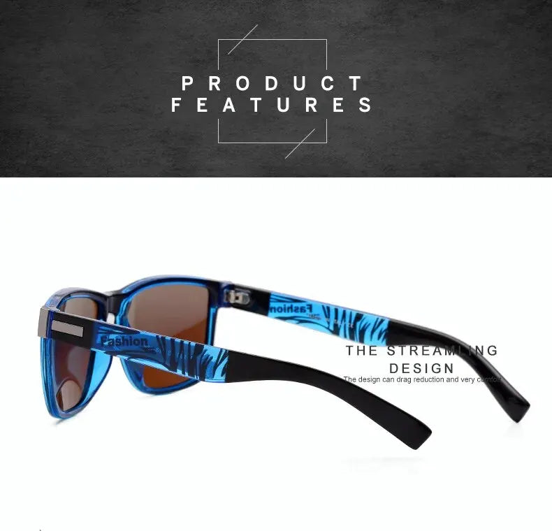 Fashionable Men Women Sunglasses Luxury Brand Designer Sun Glasses Vintage Square Driving Fishing Man Eyewear
