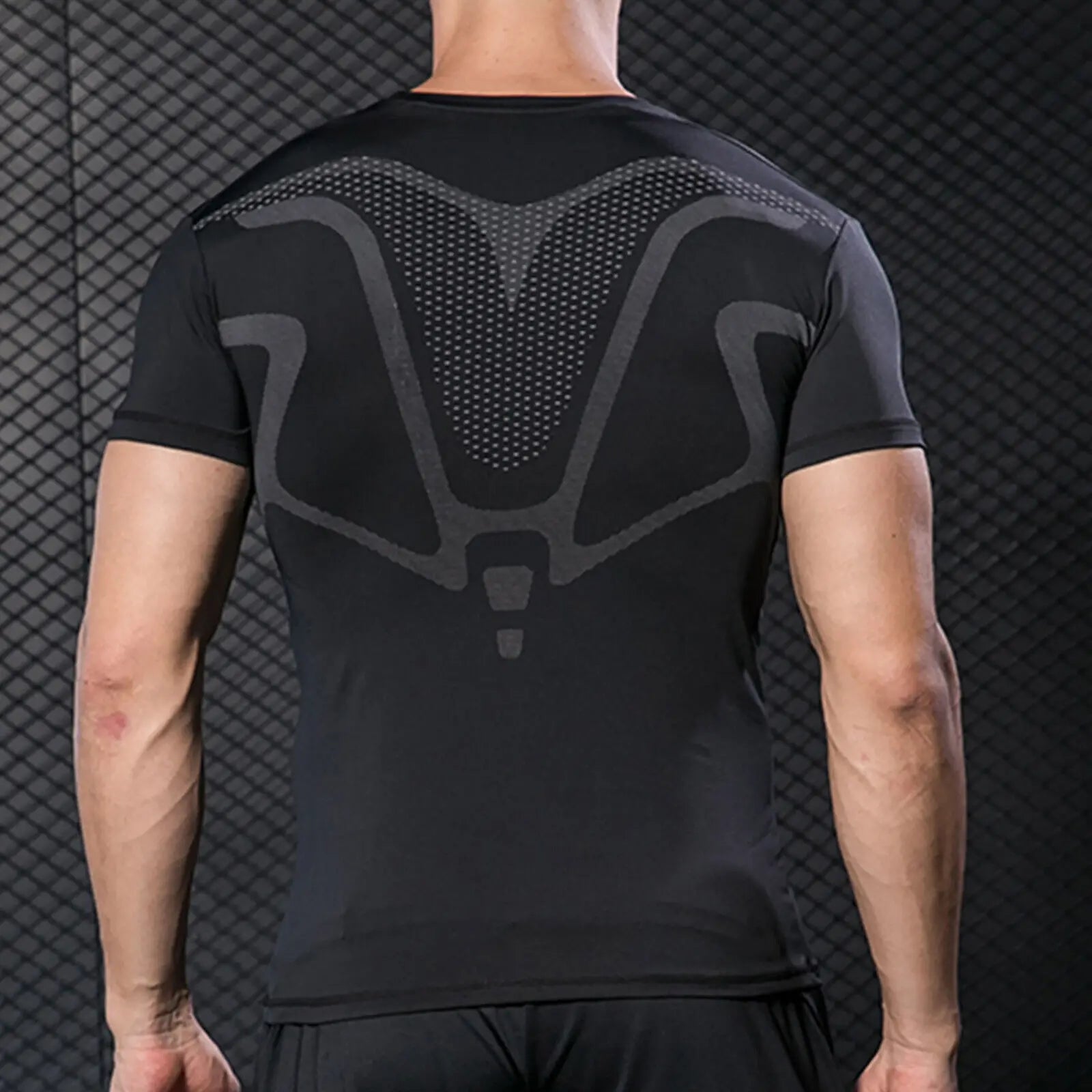 Men's Running Compression Shirts Short Sleeve Sport Gym Tees Fitness Quick Dry Sweatshirt Jogging Tracksuit Athletic Shirt Tops
