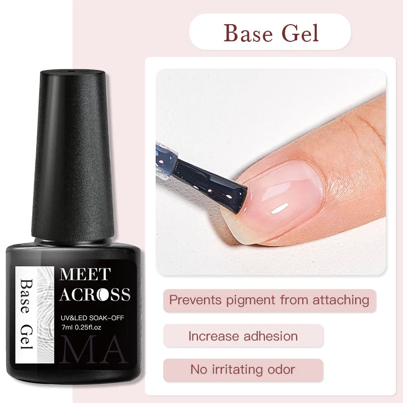 MEET ACROSS 8ml Pearl Shell Thread Gel Nail Polish 3D Semi Permanent Soak Off UV Gel Nail Art Varnish For Nails Manicure DIY