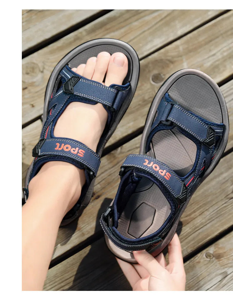 New Summer Men's Sandals Outdoor Classic Soft Large Size Beach Sandals Platform Wading Shoes Men Sneakers Rome Non-Slip Sandals