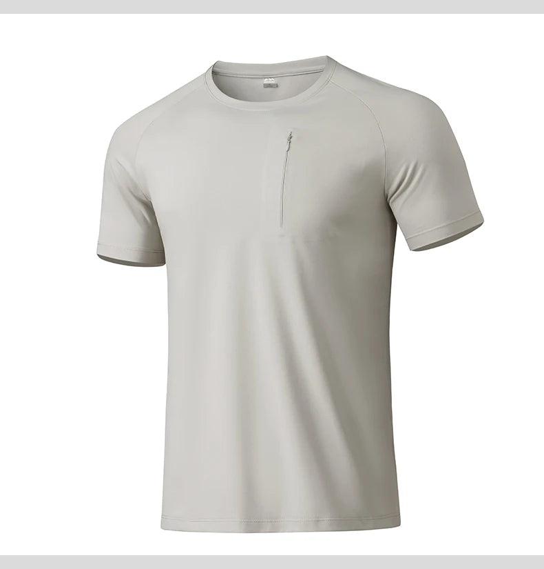 EUMERGX Hiking Short Sleeve T-Shirt For Men Outdoor Quick Dry Functional Cool T-Shirt Camping Climbing Trekking Short Sleeve Tee