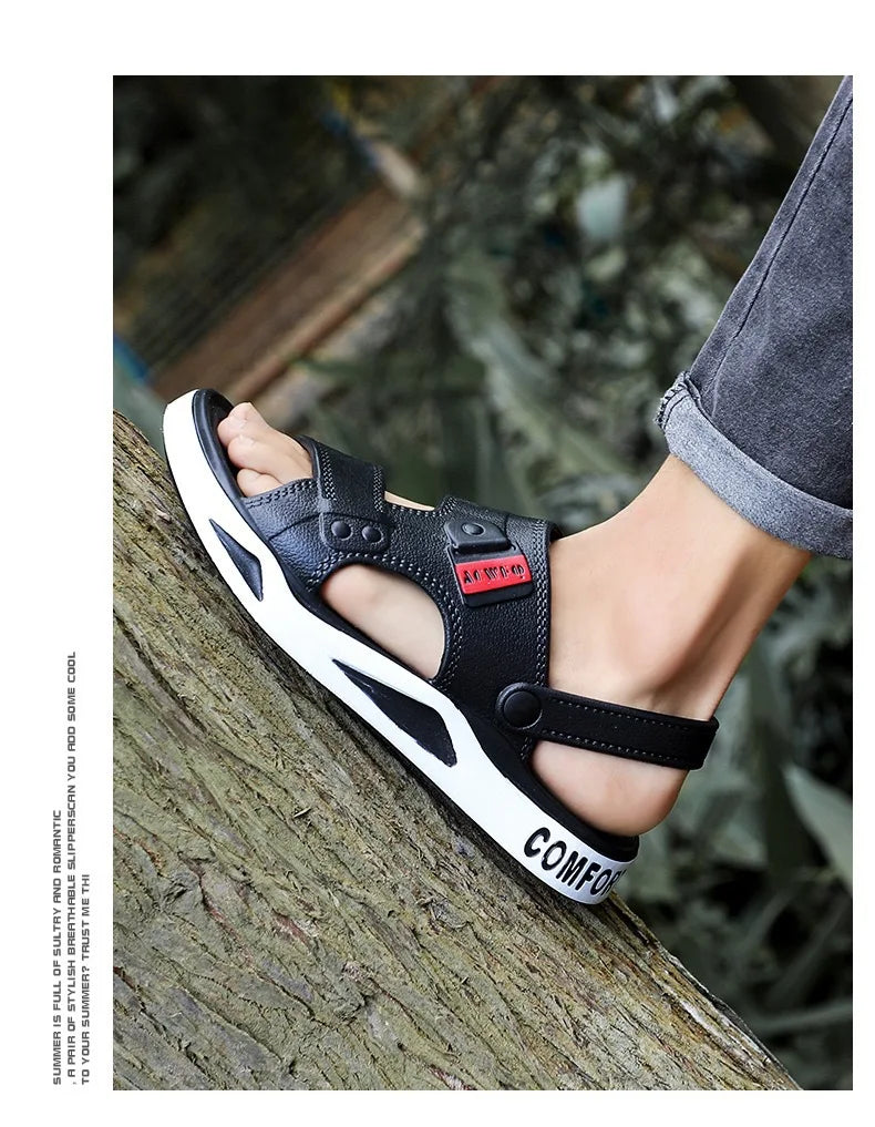 Kidmi Mens Shoes Breathable EVA Beach Sandals Fashion Summer Outdoor Sandals For Youth Dual-purpose Casual Comfortable Slippers