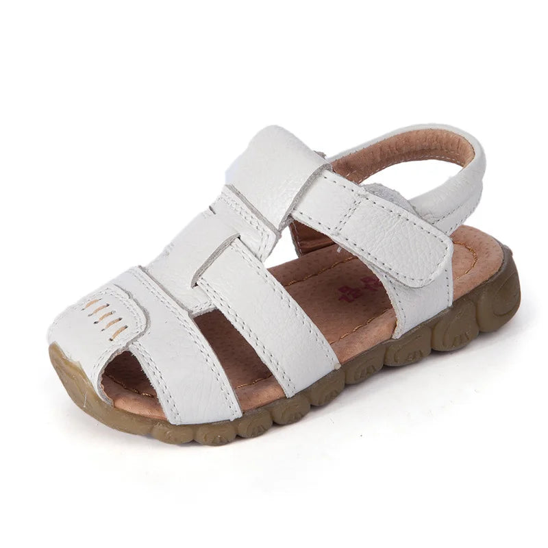 Summer Kids Shoes Boys Beach Sandals for Baby Boys Soft Leather Bottom Non-Slip Closed Toe Children Shoes ÑÐ°Ð½Ð´Ð°Ð»Ð¸ Ð´Ð»Ñ Ð¼Ð°Ð»ÑŒÑ‡Ð¸ÐºÐ°