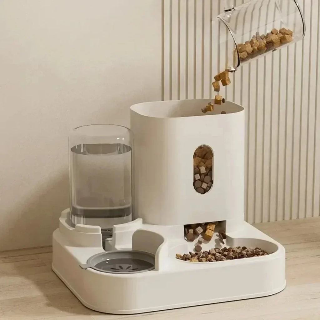 Automatic Pet Feeder with Water Fountain – Dog & Cat Food Bowl