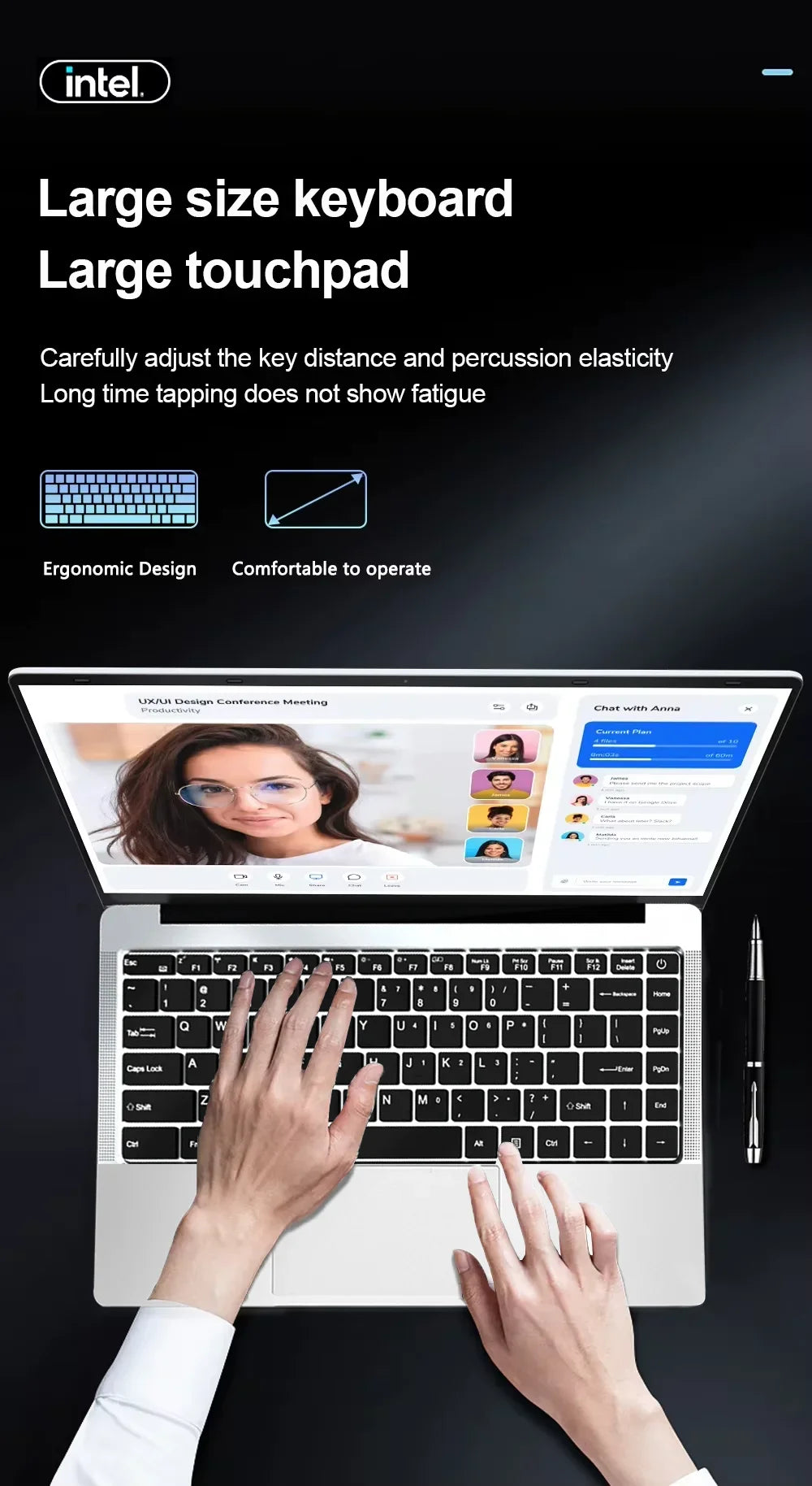 2026 Office Laptop Windows 11 intel core i7 8650U intel Atom x7 A3950 14.1 inch Notebook Computer PC 1920*1080P 12GB RAM 2TB SSD