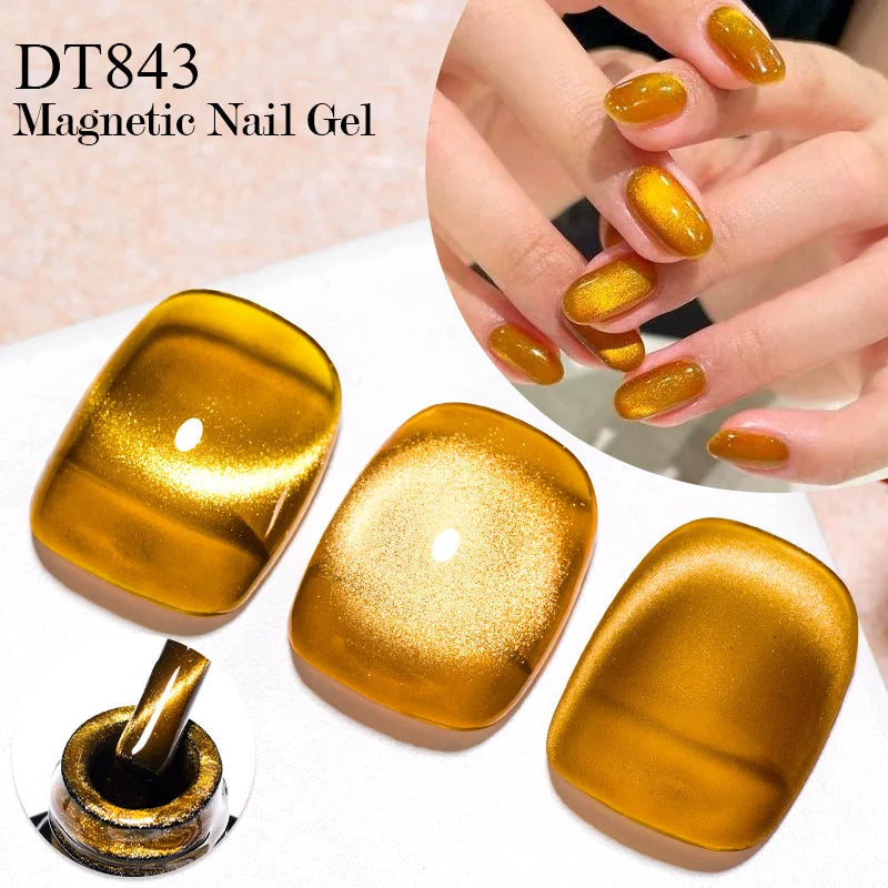 7ml Aurora Cat Magnetic Gel Nail Polish Blue Nails Sparkling Glitter Semi-Permanent Nail Art Soak Off UV Gel Varnish Manicure