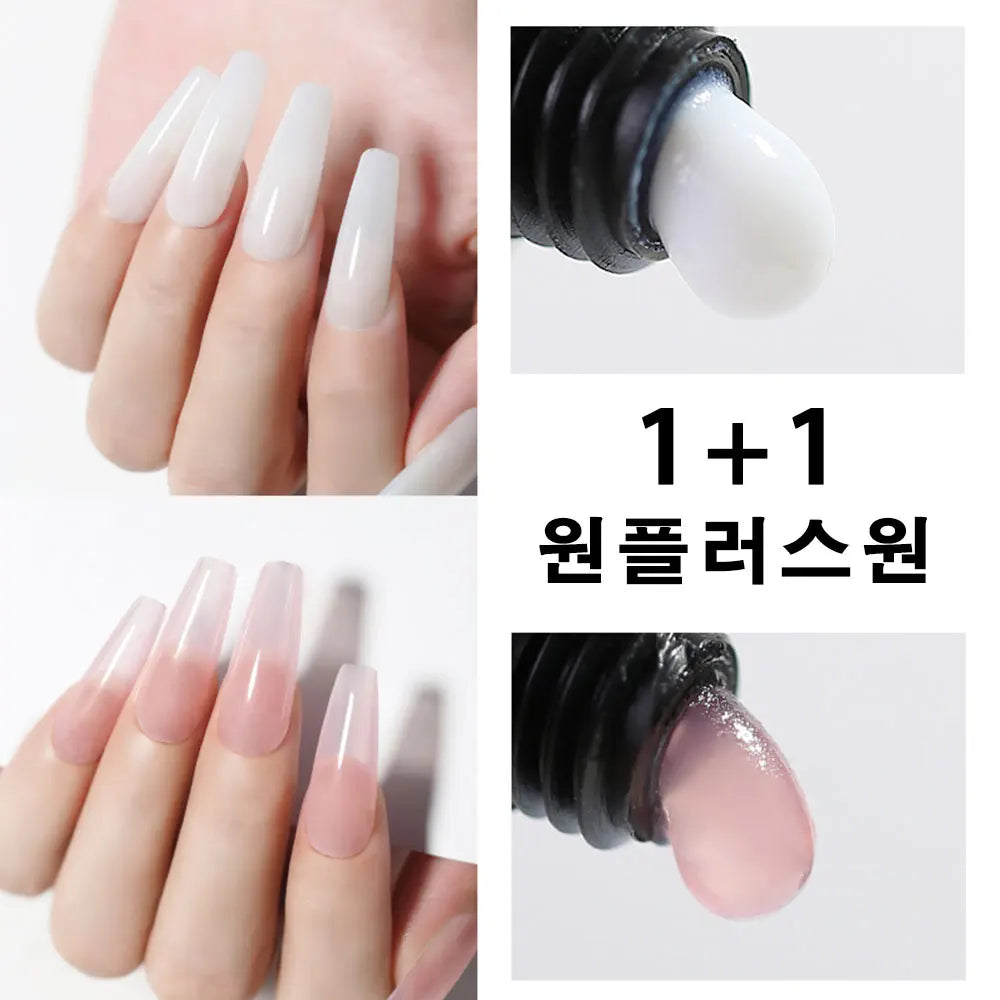Arte Clavo 2pcs/Set 15ml Jelly Nail Extension Gel Pink White Clear Quick Building UV LED Gel Nails Finger Extensions Nail Art