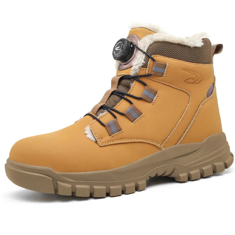 comfortable safety shoes for men high waterproof work shoes non-slip safety boots rubber outsole working sneakers with metal toe