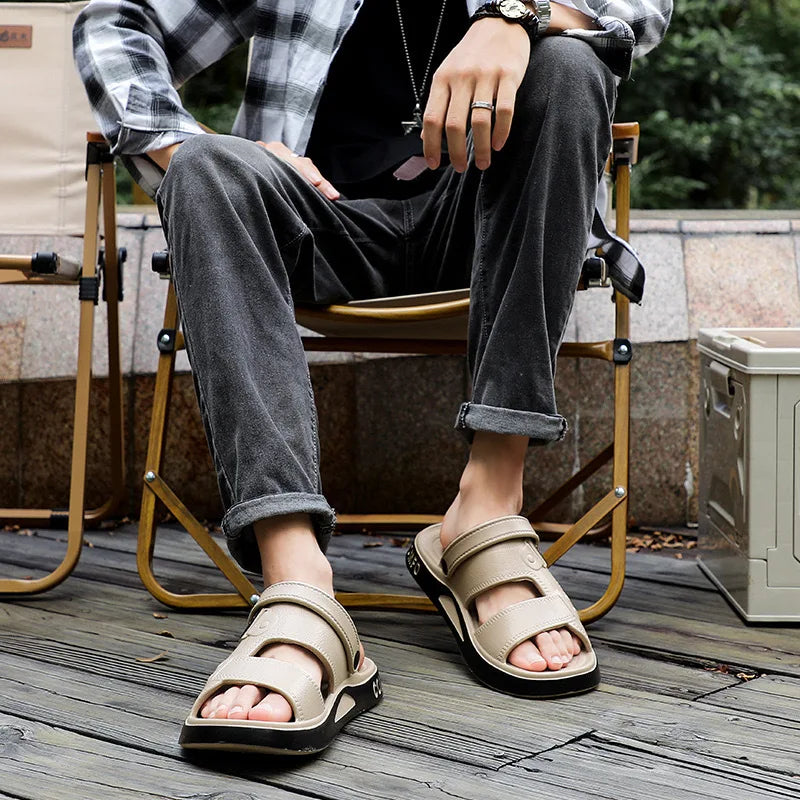 Kidmi Mens Shoes Breathable EVA Beach Sandals Fashion Summer Outdoor Sandals For Youth Dual-purpose Casual Comfortable Slippers