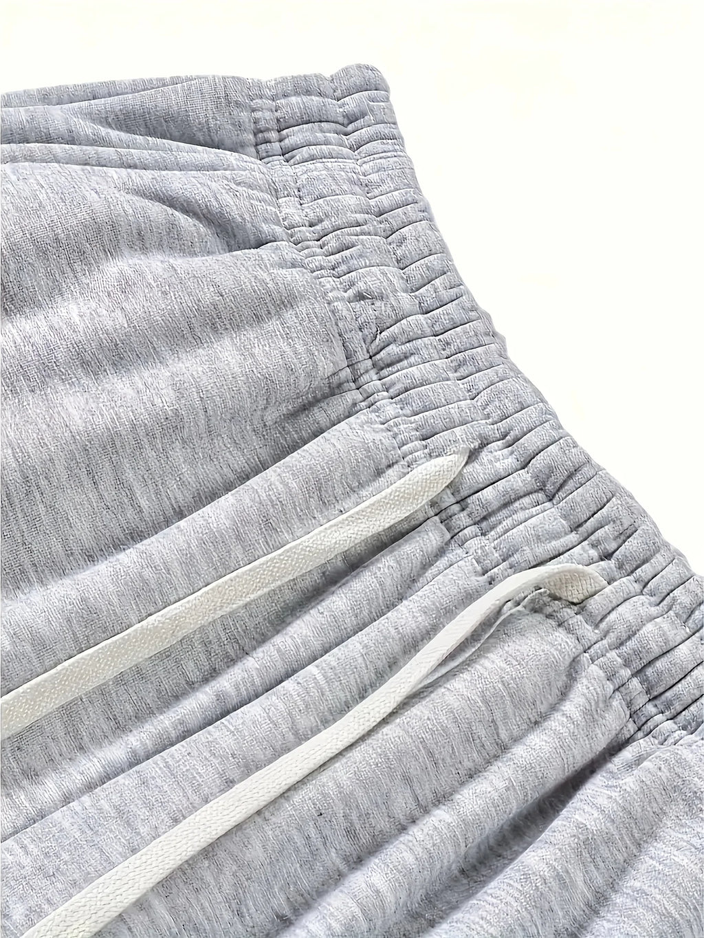 Men's heavy breathable sports jogging pants elastic drawstring waist loose straight casual trousers thick men's sweater pants