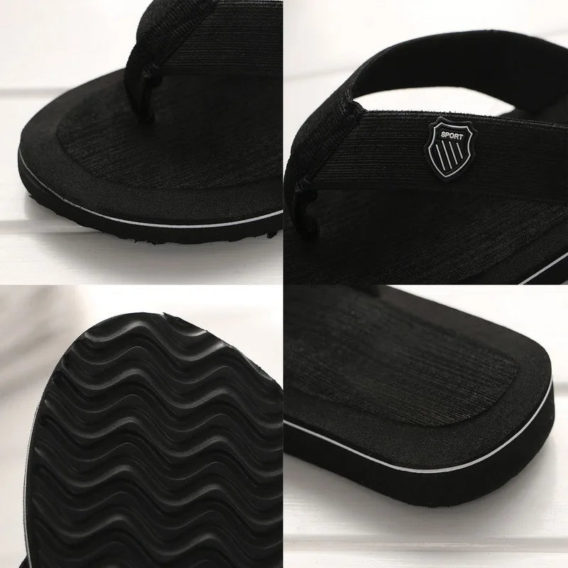 High Quality Summer Slippers Men Flip Flops Beach Sandals Non-Slip Casual Flat Shoes Slippers Indoor Shoes Men Outdoor Slides