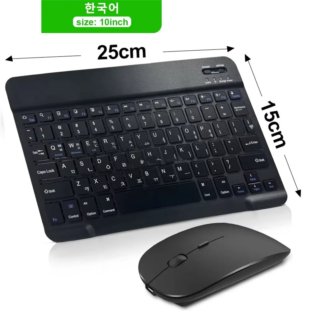 Wireless Bluetooth Keyboard & Mouse Combo – Compatible with iOS, Android, Windows & iPad