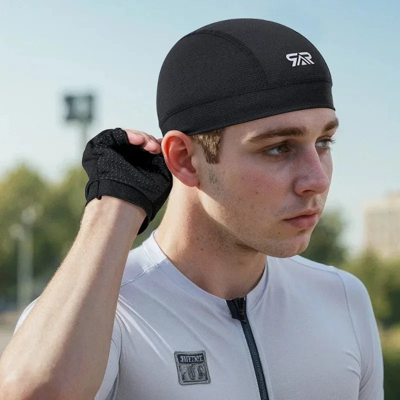 1/2Pcs Quick Dry Cycling Cap Summer Sun Protection Sweat Absorbing Road Bike Helmet Liner Hat Set Breathable Outdoor Riding Gear