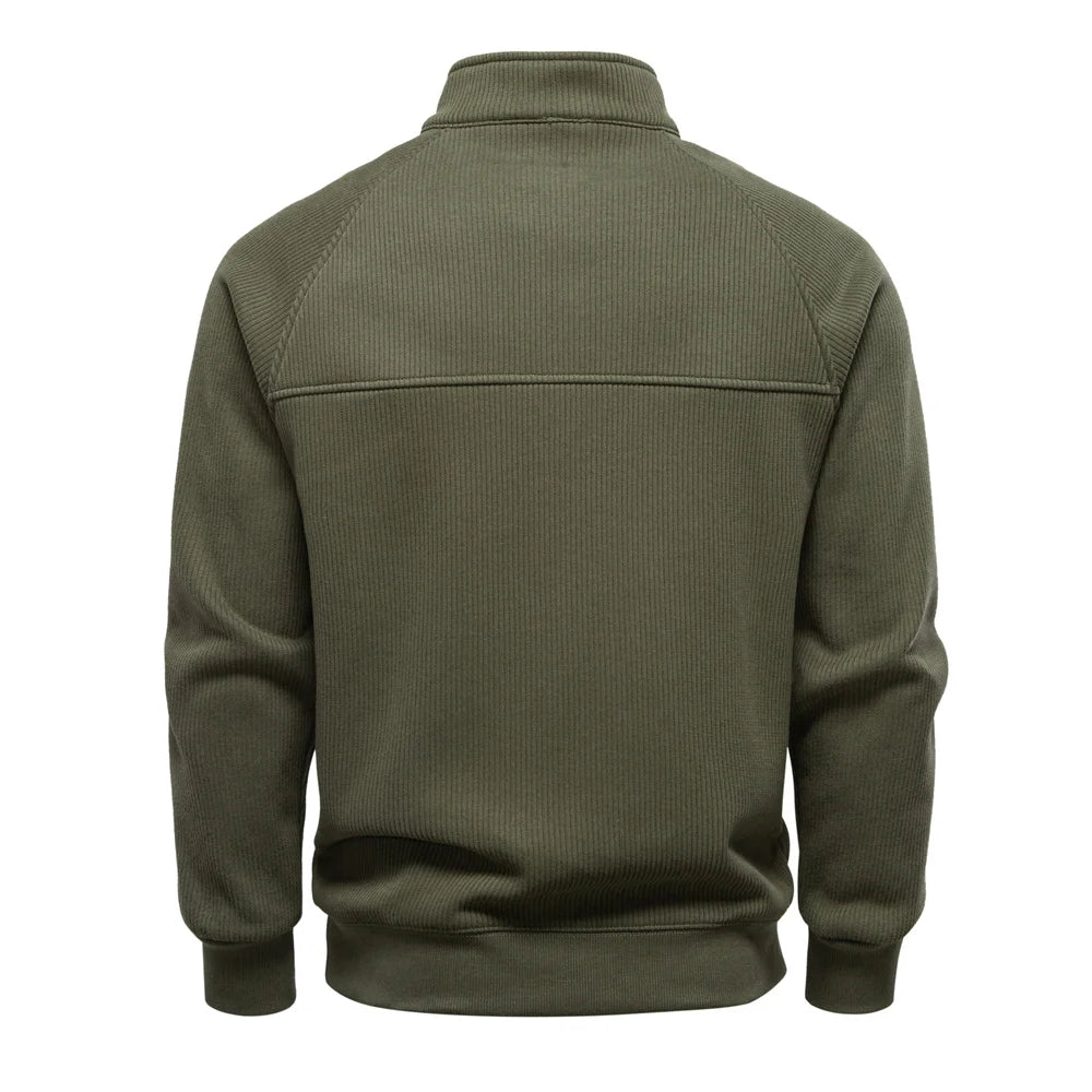 AIOPESIN Brand Men Winter Thermal Sweater Cotton Zipper Slim Fit Thermal Underlayer Top Luxury Soft Shell Pullover Sweatshirt