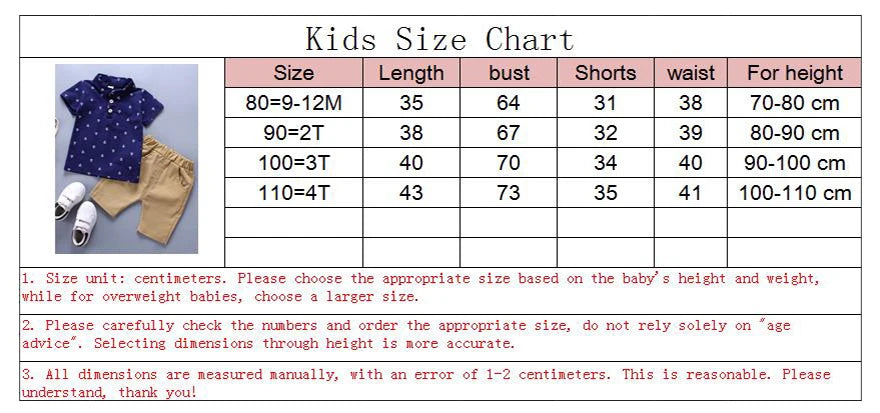 Boys Summer Sport Outfit Set 2pcs – T-Shirt & Shorts Toddler Sportsuit for Ages 1-4
