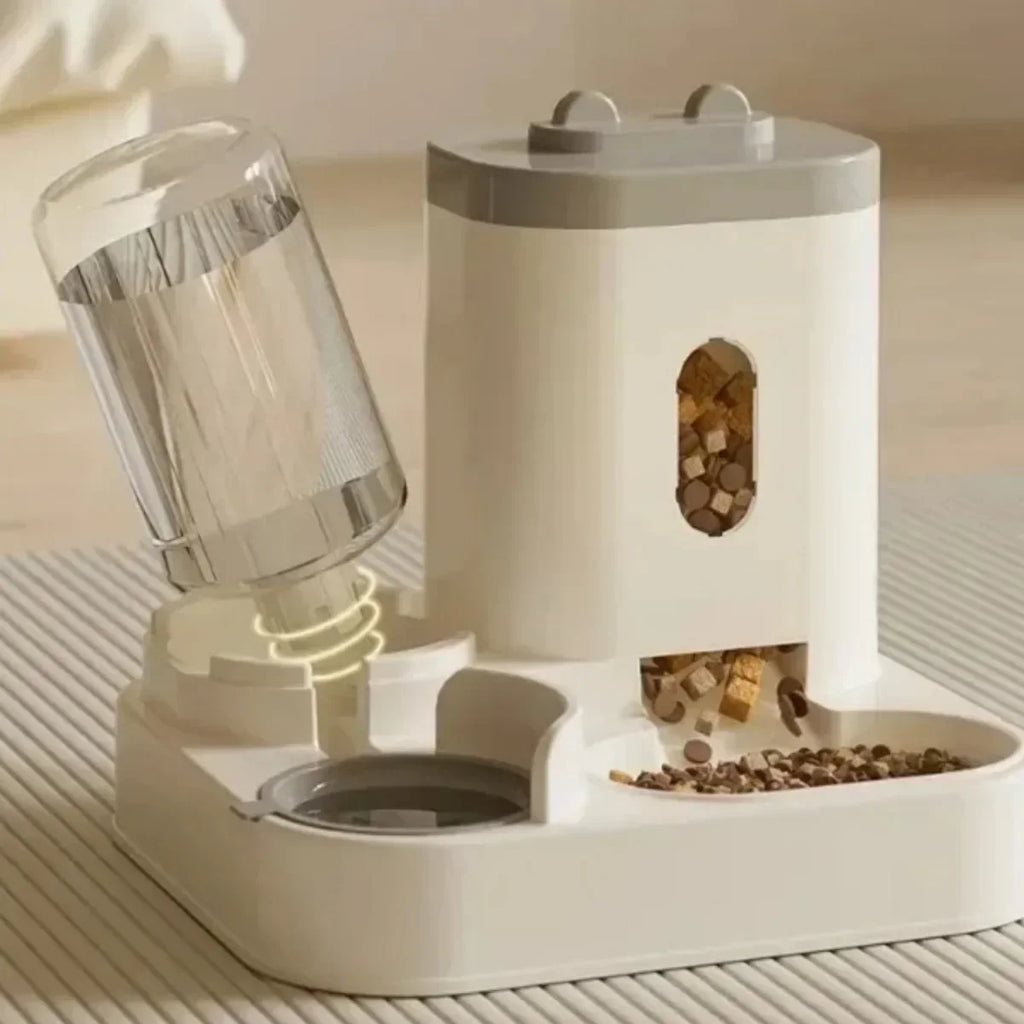 Automatic Pet Feeder with Water Fountain – Dog & Cat Food Bowl